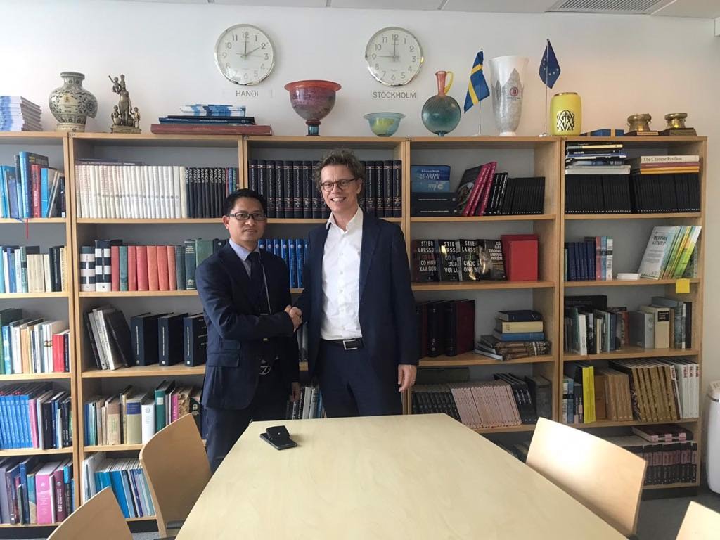 Chủ tịch HĐQT VMED Group Phạm Quang Huy gặp thân mật ngài đại sứ Thụy Điển tại Việt Nam